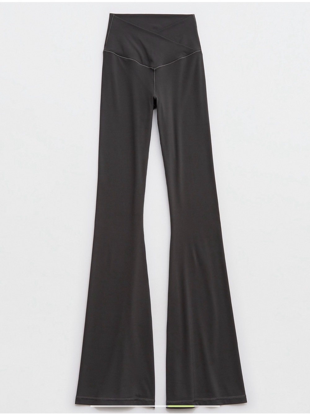 Offline by Aerie Real Me High Waisted Crossover Flare Legging (Smoked Gray)